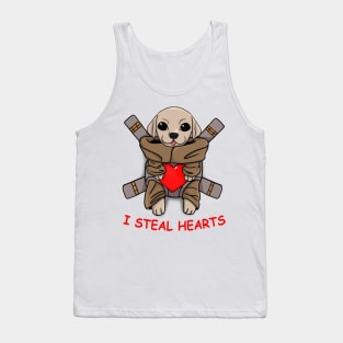 funny baby Labrador dog Valentines Day gift I Steal Hearts T-Shirt Tank Top